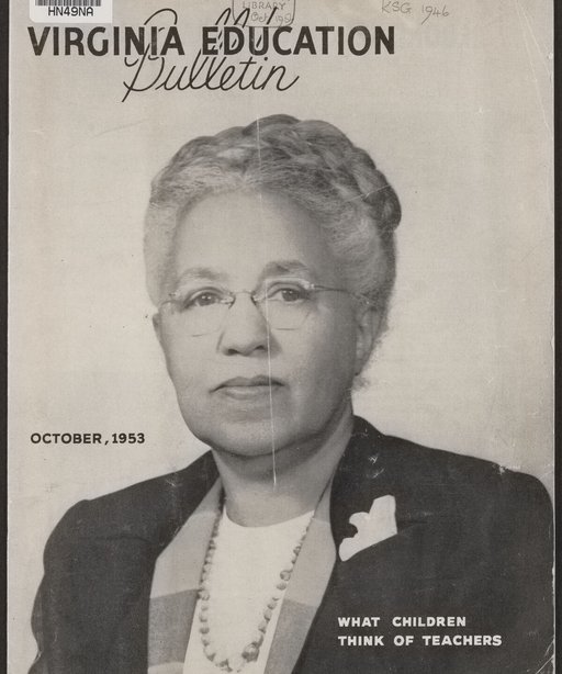 Headshot image of Edna Colson on a journal cover with a blazer and a brouche. 