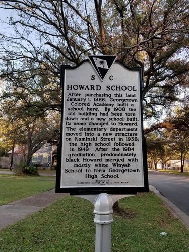 Historical marker Howard School, Georgetown, South Carolina